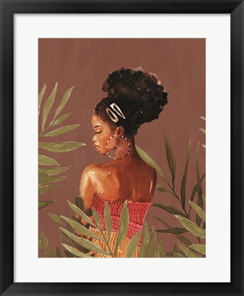 Framed Behind the Leaves Print