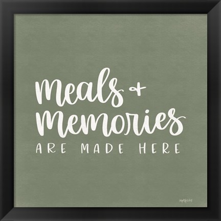 Framed Meals &amp; Memories Print