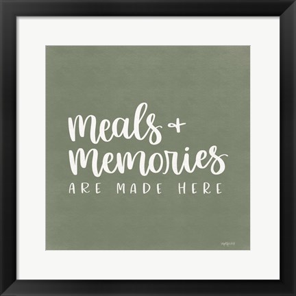 Framed Meals &amp; Memories Print