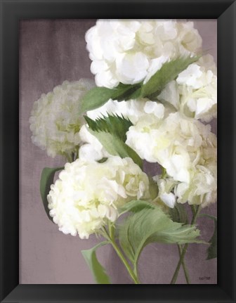 Framed Snow Hydrangeas Print