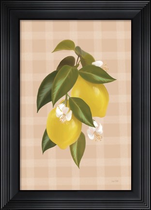 Framed Lemon Botanical I Print