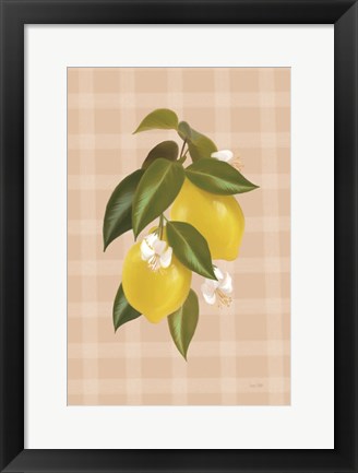 Framed Lemon Botanical I Print