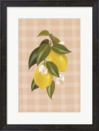 Framed Lemon Botanical I Print