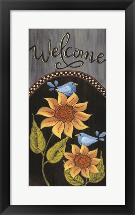 Framed Bluebird Welcome Print