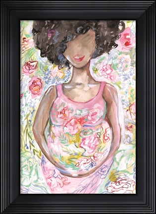Framed Lady in the Floral Dress Print