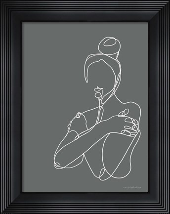 Framed Messy Bun Print