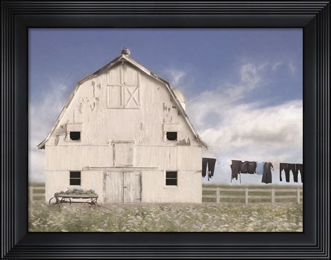 Framed Amish Laundry Print