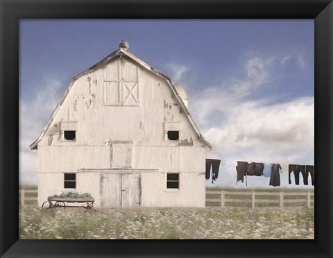 Framed Amish Laundry Print