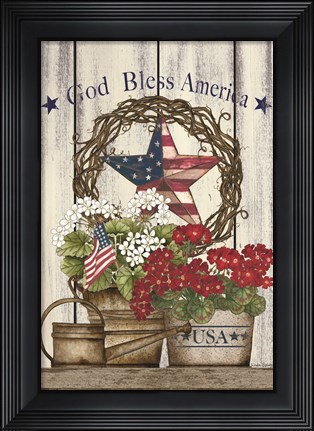 Framed God Bless America Still Life Print