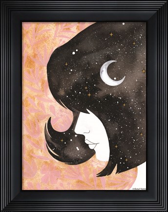 Framed Moon in Her Hair Print