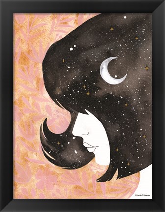 Framed Moon in Her Hair Print