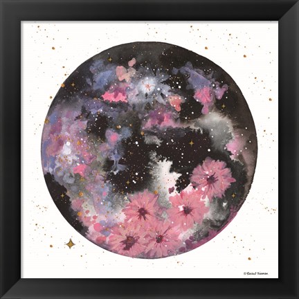 Framed Floral Planet Print