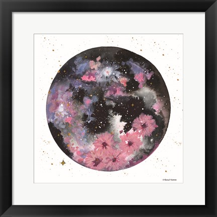 Framed Floral Planet Print