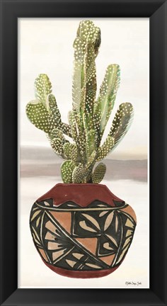 Framed Cactus in Pot 2 Print