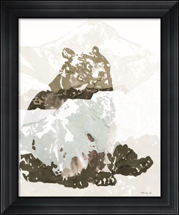 Framed Bear Impression 2 Print