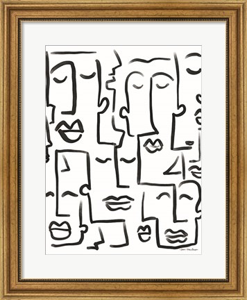 Framed Faces Drawing Print