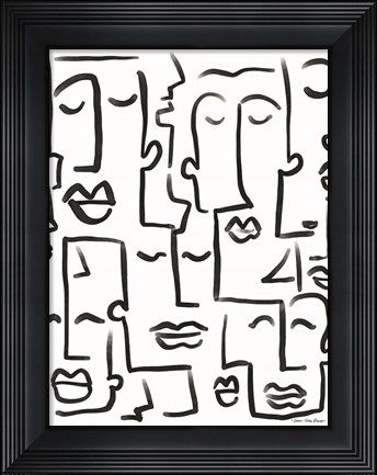 Framed Faces Drawing Print