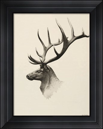 Framed Mountain Reindeer Print