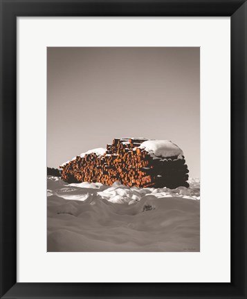 Framed Logs in Snow Print