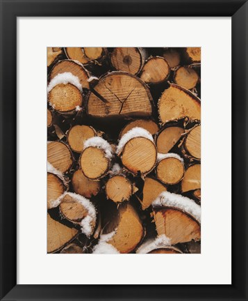 Framed Wood Pile Print