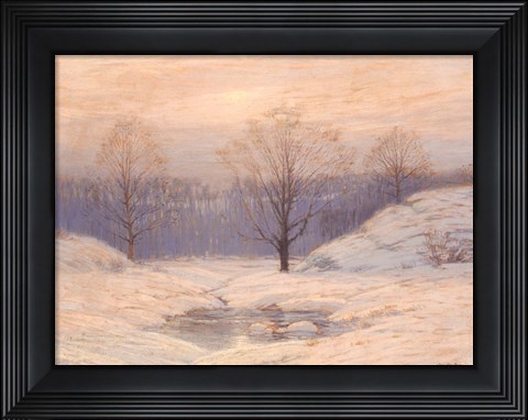 Framed Snowy Sunset Print