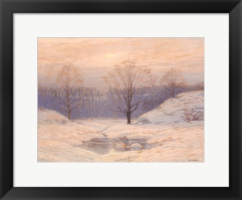 Framed Snowy Sunset Print