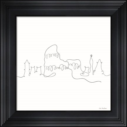 Framed One Line Rome Print