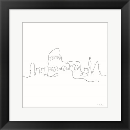 Framed One Line Rome Print