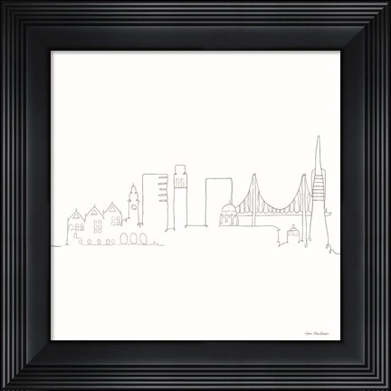 Framed One Line San Francisco Print