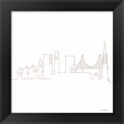 Framed One Line San Francisco Print