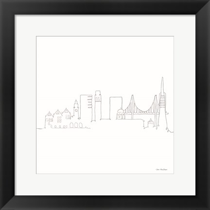 Framed One Line San Francisco Print