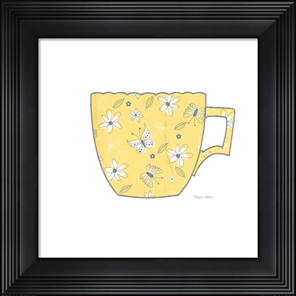 Framed Bright Garden Cafe IV Print