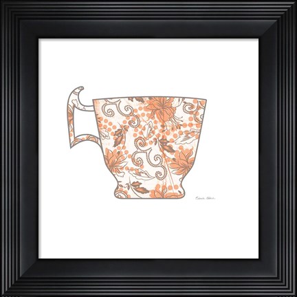 Framed Bright Garden Cafe III Print