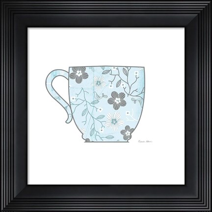 Framed Bright Garden Cafe I Print