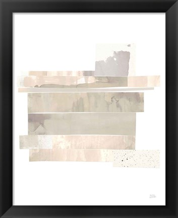 Framed Stacks IV Neutral B Print