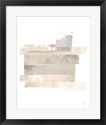 Framed Stacks IV Neutral B Print