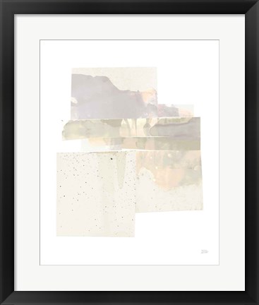 Framed Stacks II Neutral B Print