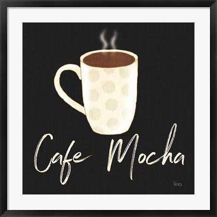 Framed Fresh Coffee Cafe Mocha Print