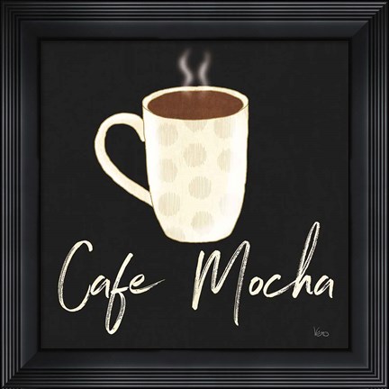 Framed Fresh Coffee Cafe Mocha Print