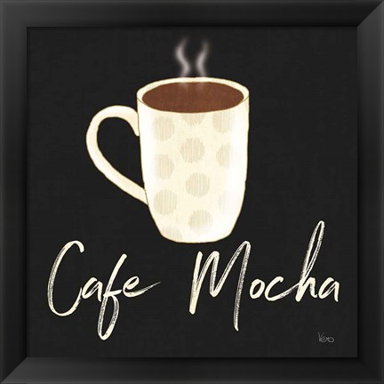 Framed Fresh Coffee Cafe Mocha Print