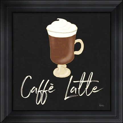 Framed Fresh Coffee Caffe Latte Print