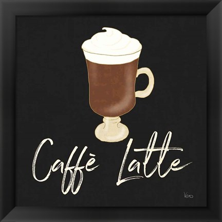 Framed Fresh Coffee Caffe Latte Print