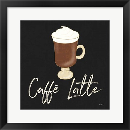 Framed Fresh Coffee Caffe Latte Print