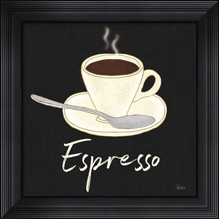 Framed Fresh Coffee Espresso Print