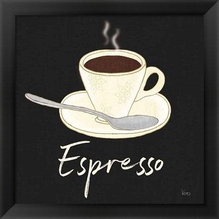 Framed Fresh Coffee Espresso Print