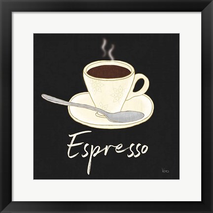 Framed Fresh Coffee Espresso Print