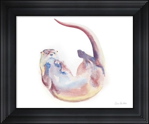 Framed Swimming Otter II Print