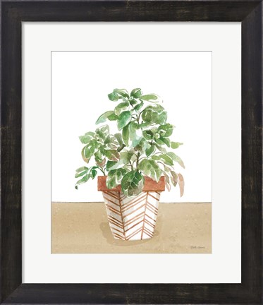 Framed Herb Garden II White Print
