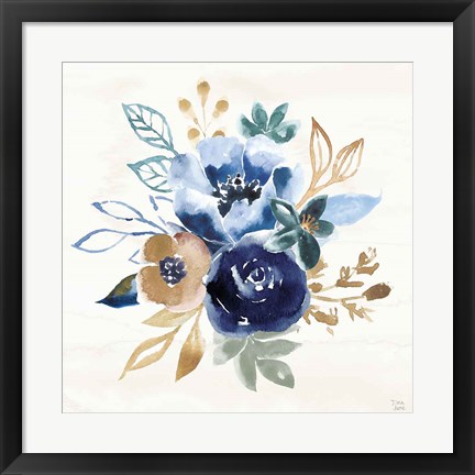 Framed Indigo Splash IX Print