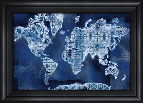 Framed Indigo Splash I Print